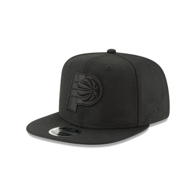 Indiana Pacers Gorra | New Era NBA Black On Black High Crown 9fifty Snapback Cap Mexico - Negros